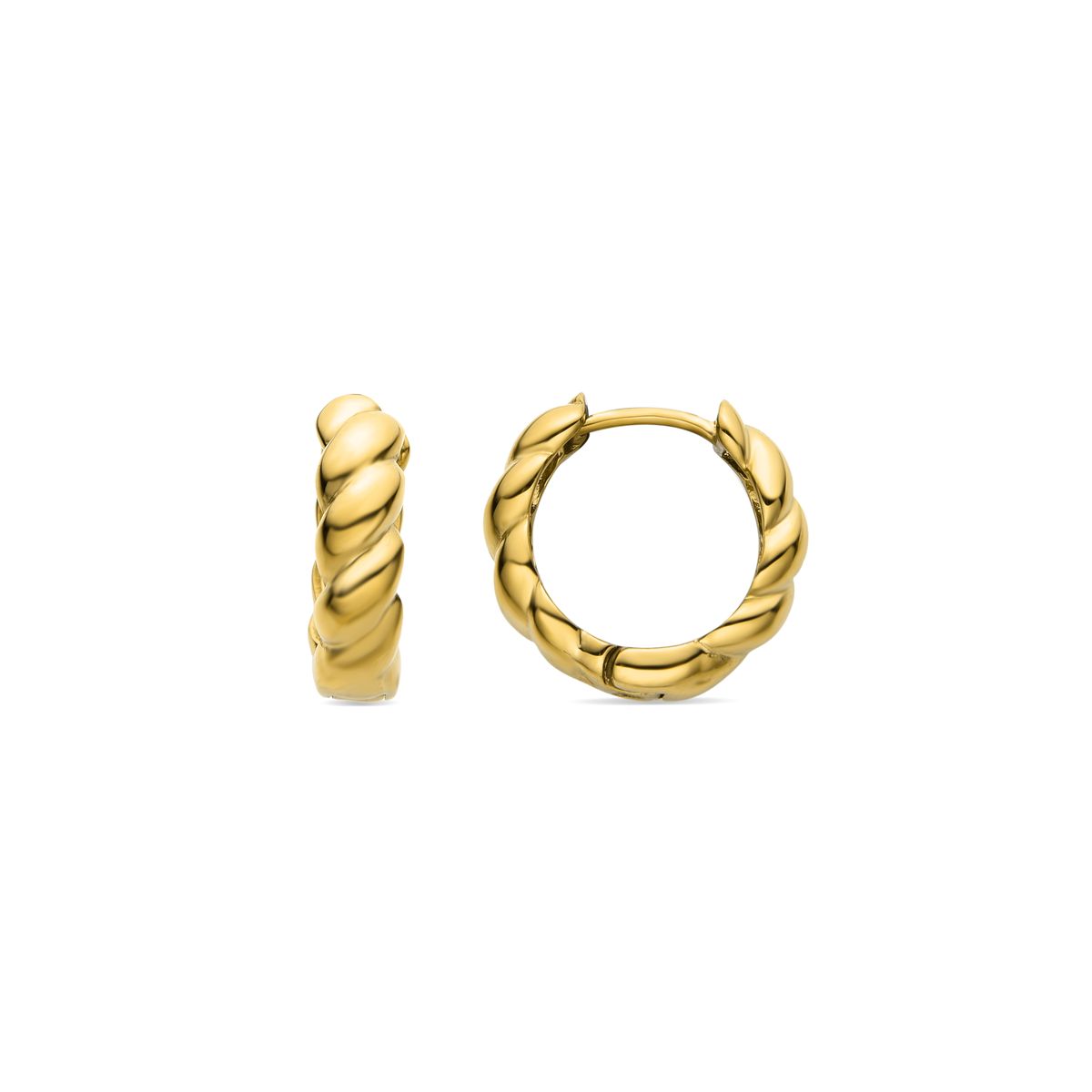 Gedrehte Creolen in Gold-Optik