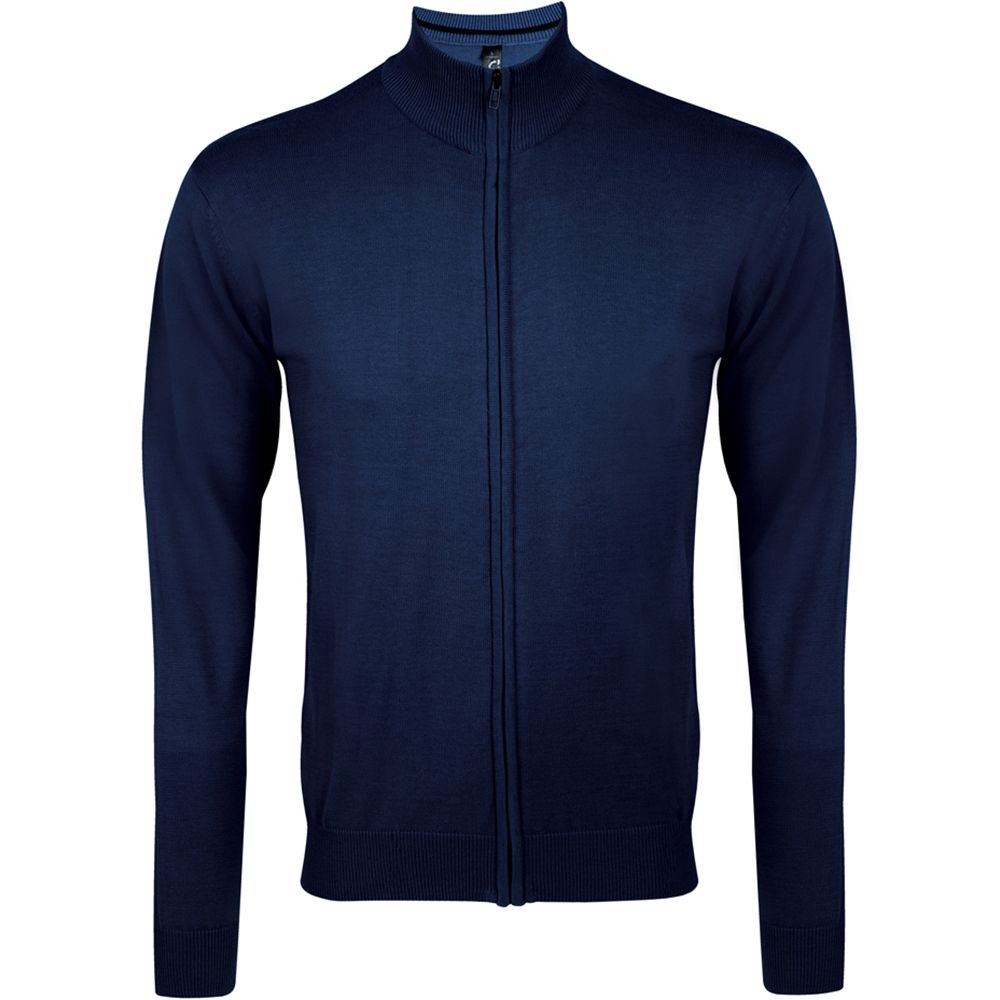 Herren Strickjacke mit Reißverschluss, Marineblau