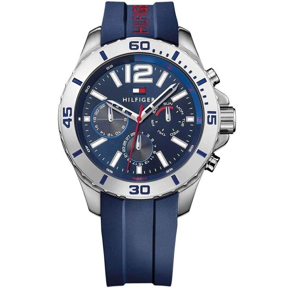 Moderne Chronograph Uhr mit blauem Armband