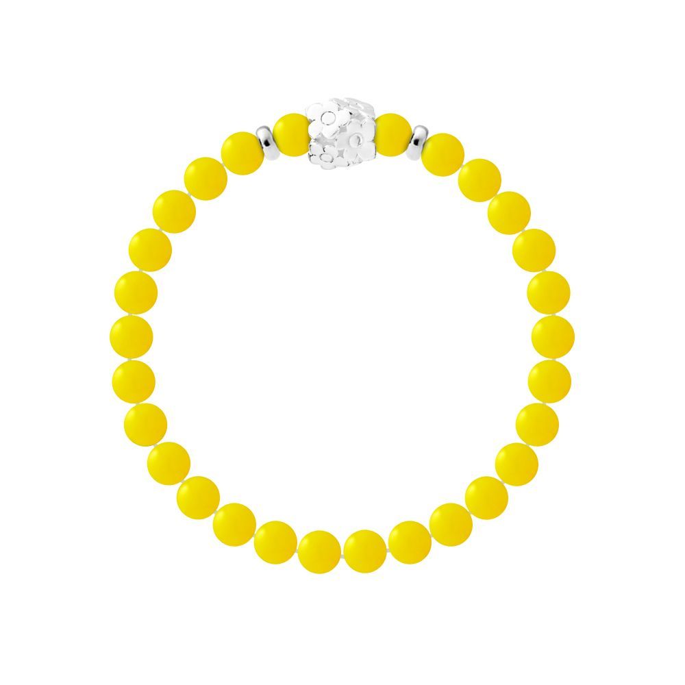 Gelbe Achat Sterling Silber Armband