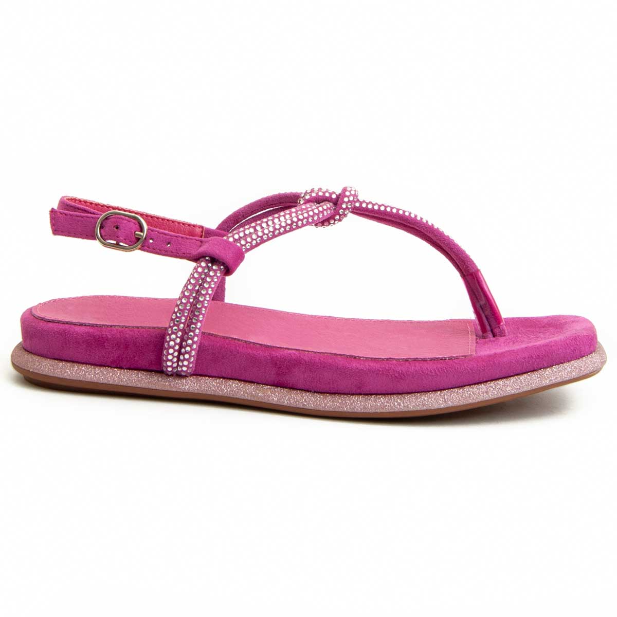 Riemchen-Sandalen mit funkelnden Knotendetails
