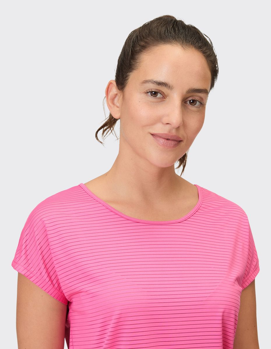 Texturiertes Streifen-Funktionsshirt