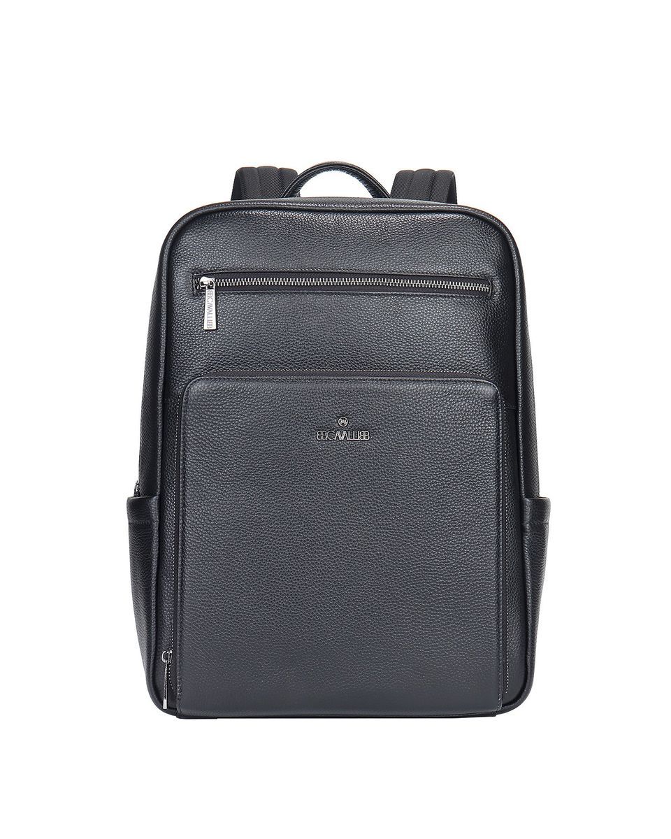 Klassischer Rucksack aus genarbtem Leder Unisex