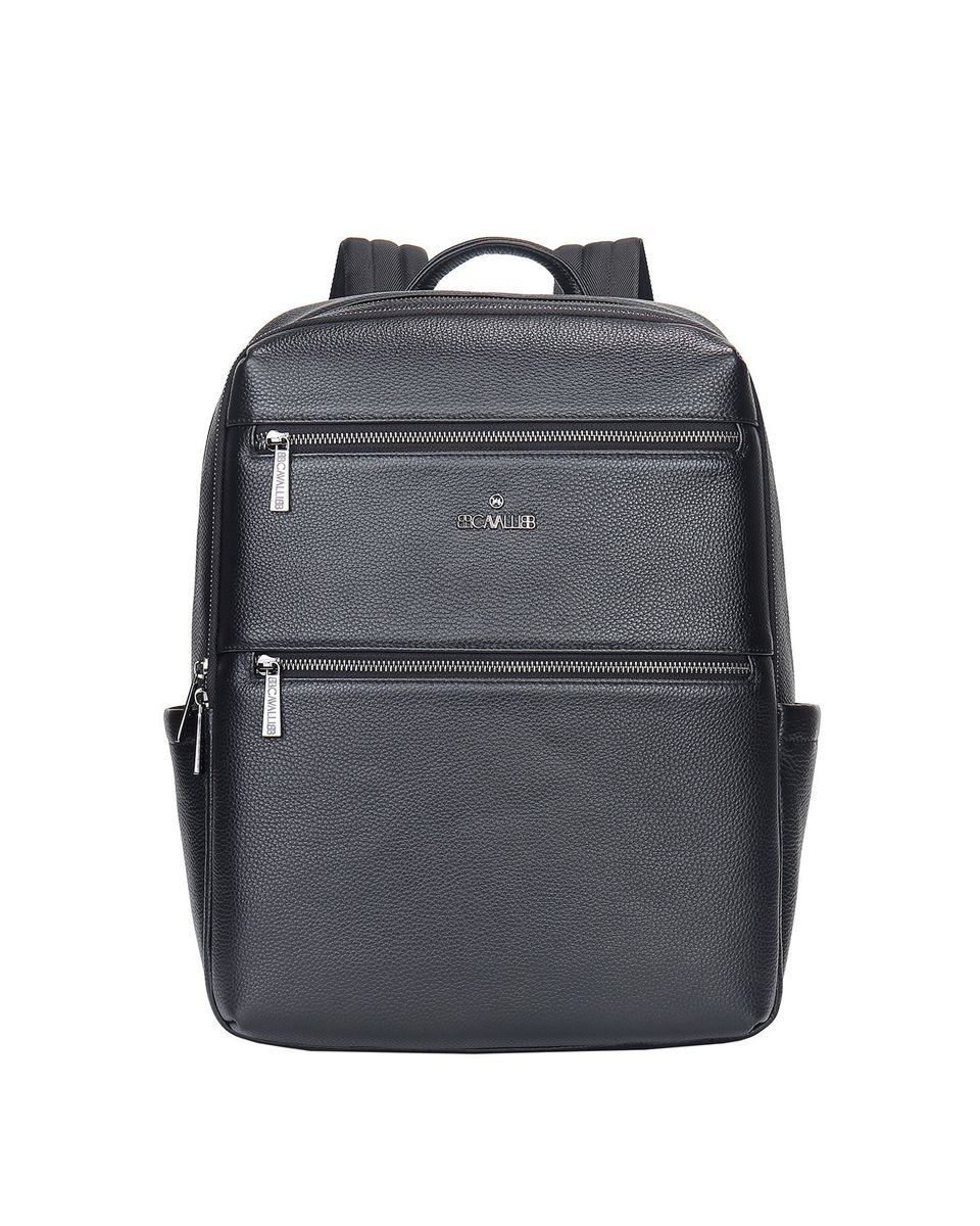 Klassischer Rucksack aus genarbtem Leder Unisex