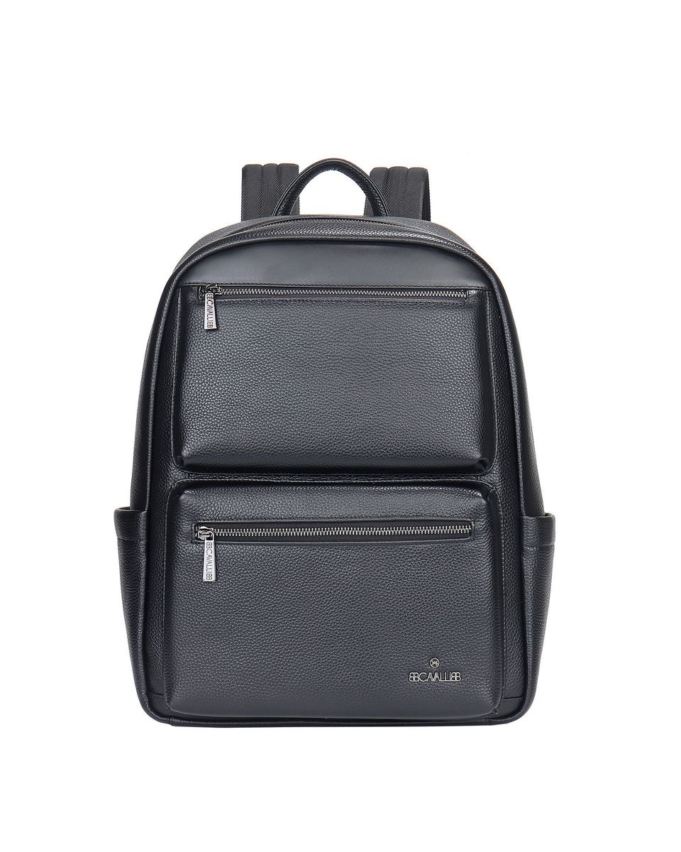 Klassischer Rucksack aus genarbtem Leder Unisex