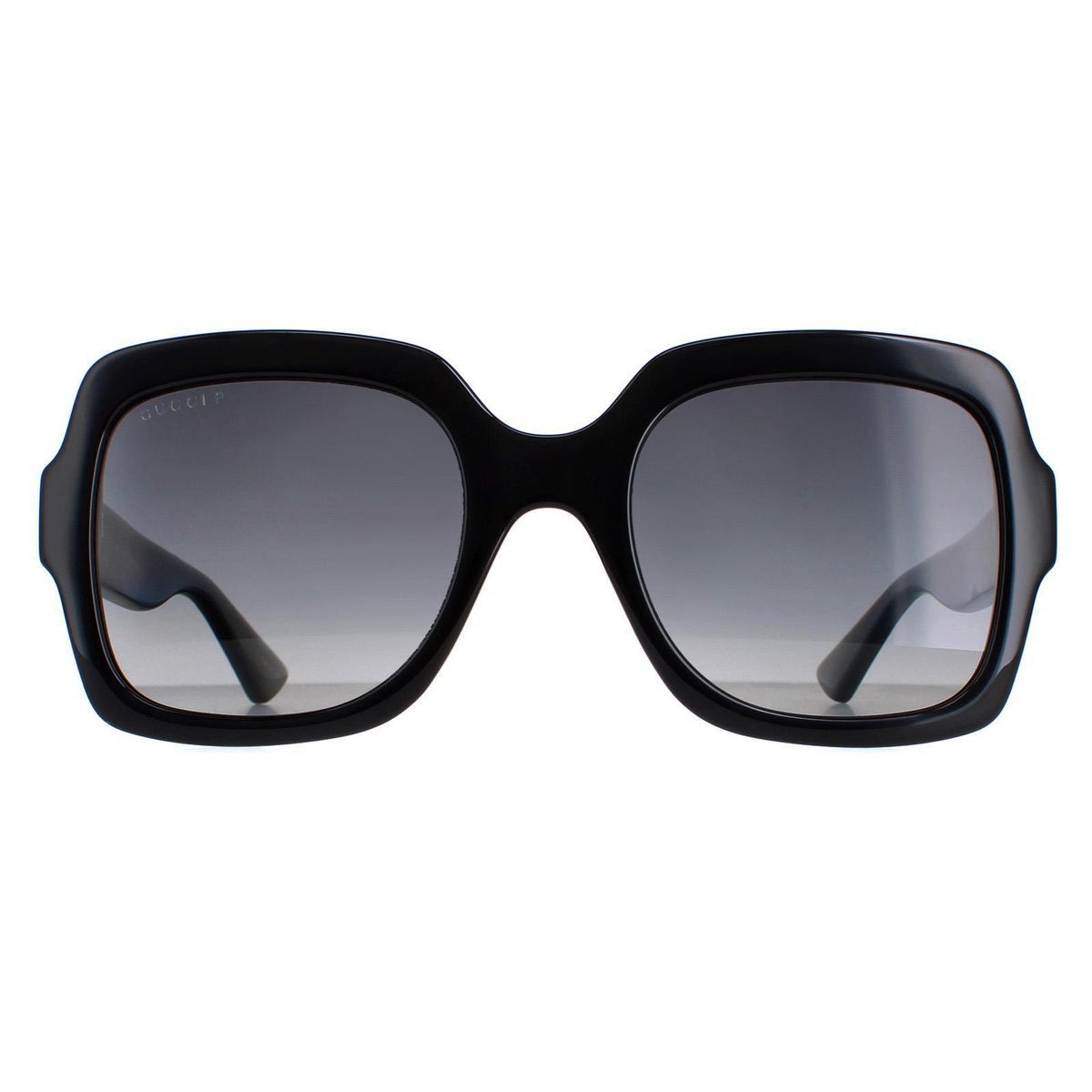 Schwarze quadratische Damen Sonnenbrille