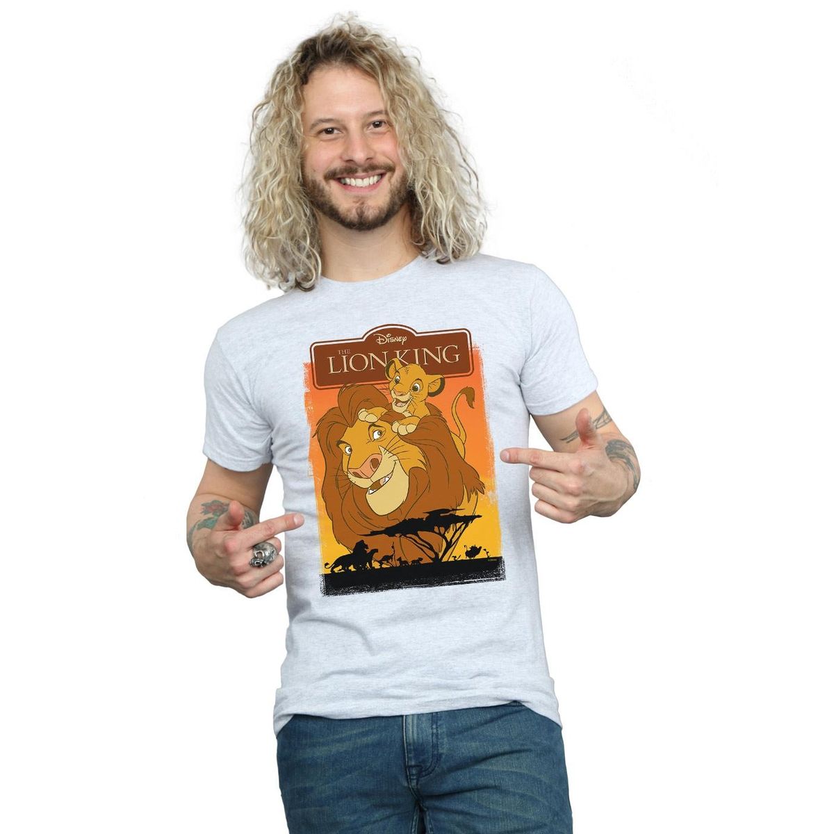 Simba und Mufasa Grafik-T-Shirt