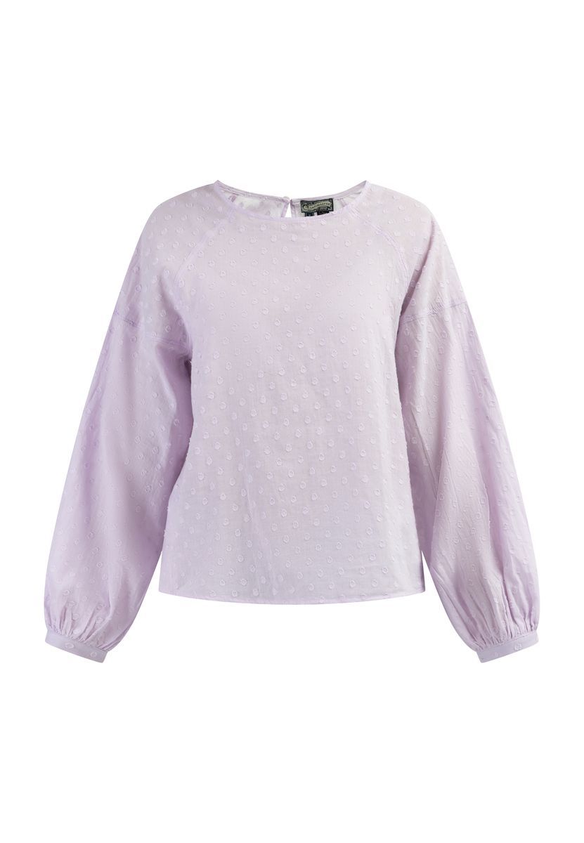 Strukturierte Raglan-Bluse aus Baumwolle