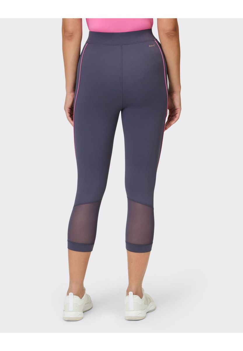 Cropped Active Leggings mit Kontrastbesatz