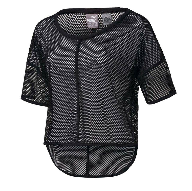 Sportliches schwarzes Mesh T-Shirt