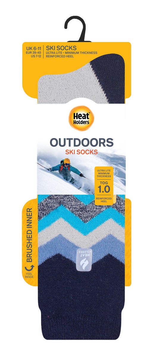 Thermo-Skisocken mit Chevron-Muster