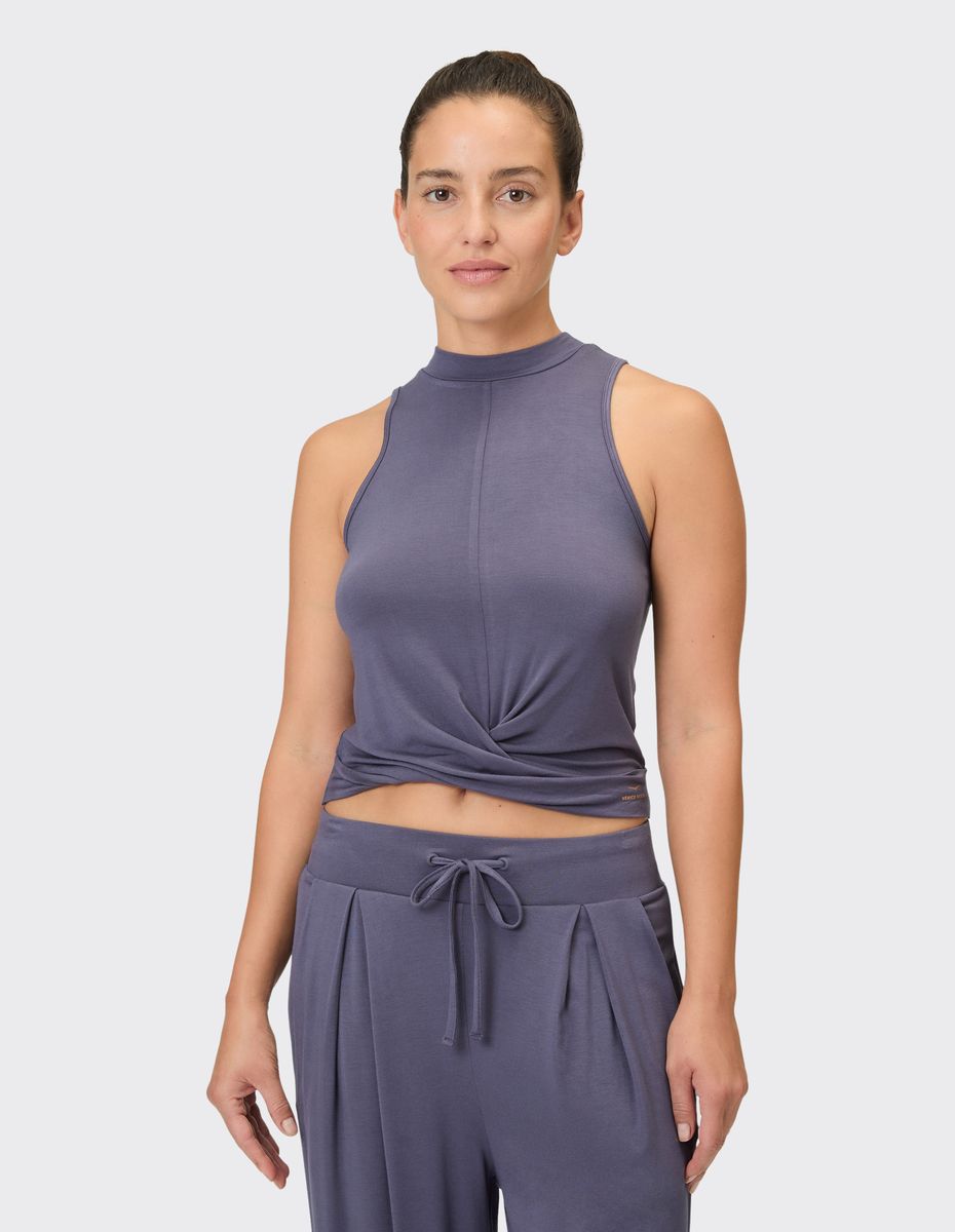 Ärmelloses Tanktop mit Twist-Detail