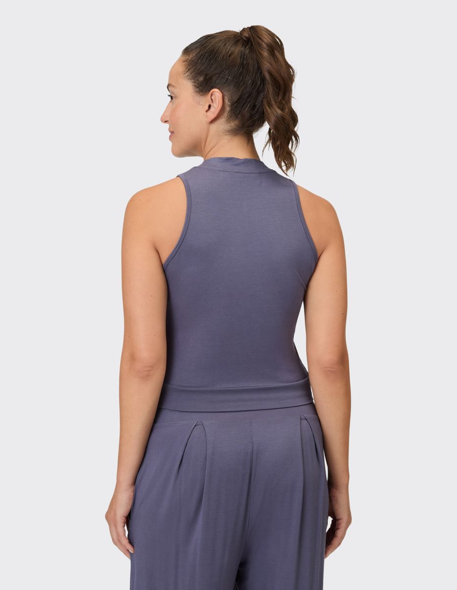Ärmelloses Tanktop mit Twist-Detail