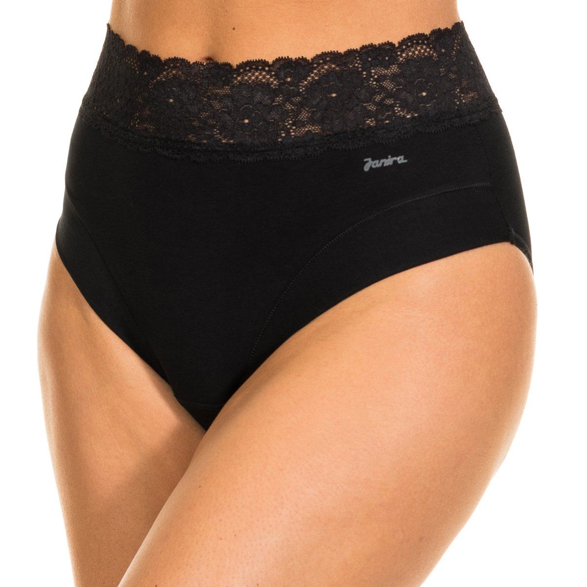 Hoch taillierte Slips mit Spitzendetails