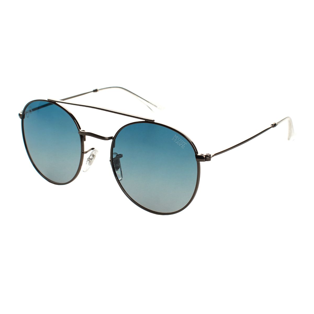 Runde Polarisierte Sonnenbrille mit Doppelsteg