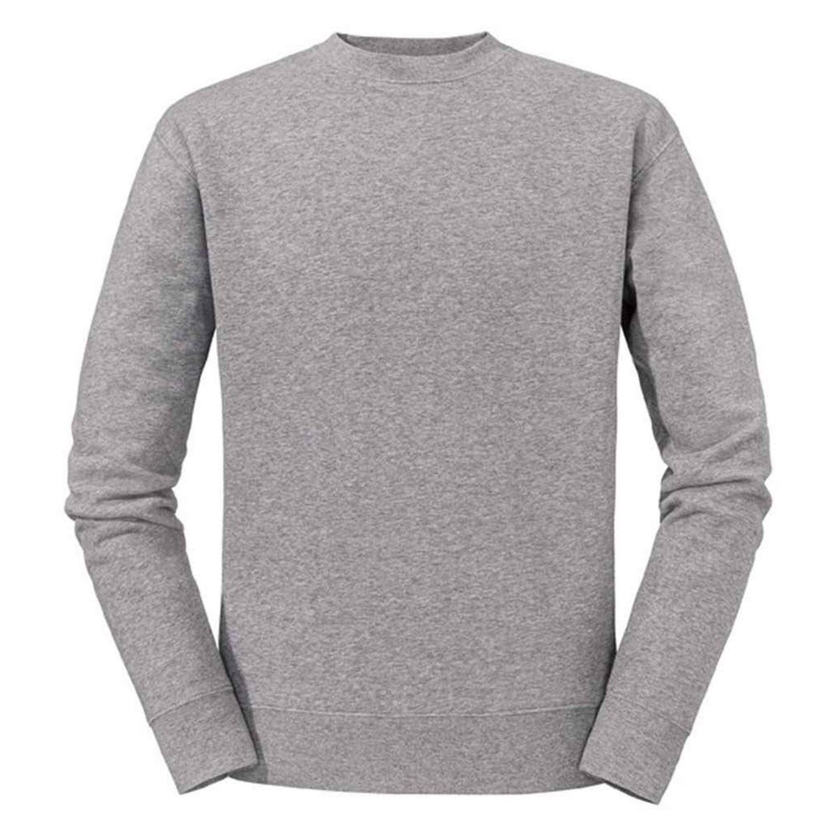 Klassisches meliert graues Sweatshirt mit Rundhalsausschnitt