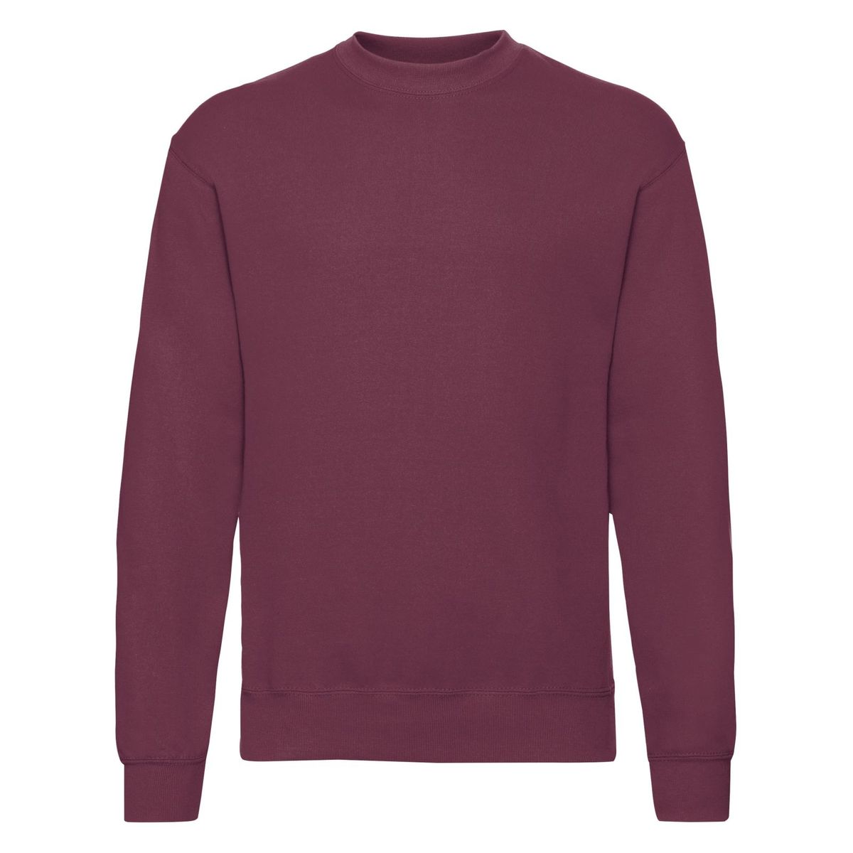 Klassisches einfarbiges Sweatshirt mit Rundhalsausschnitt