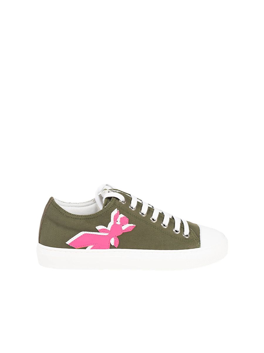 Olivegrüne Canvas Low-Top Sneaker