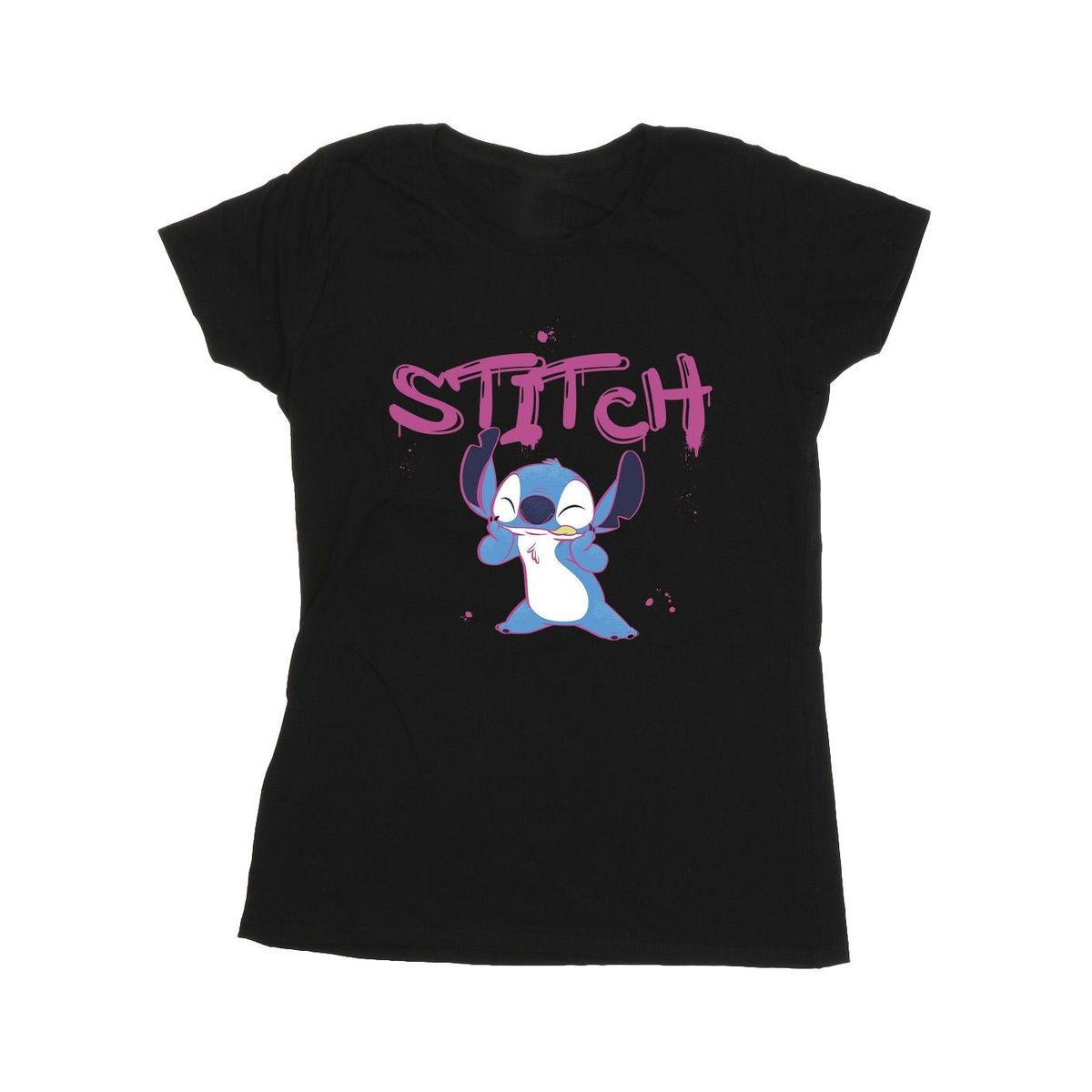 Stitch Graffiti Print T-Shirt