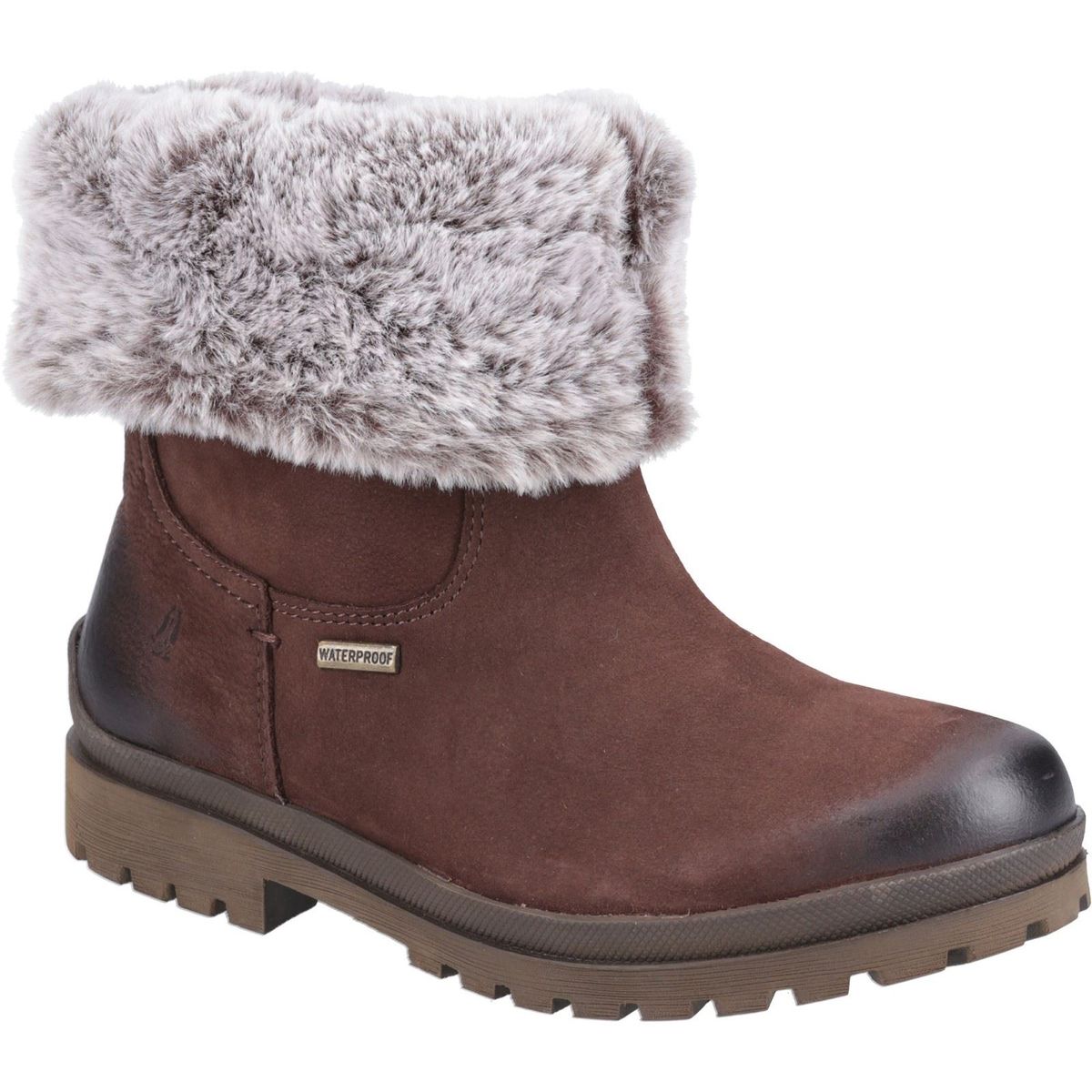 Hush Puppies Alice Leder Damen Braun Stiefel