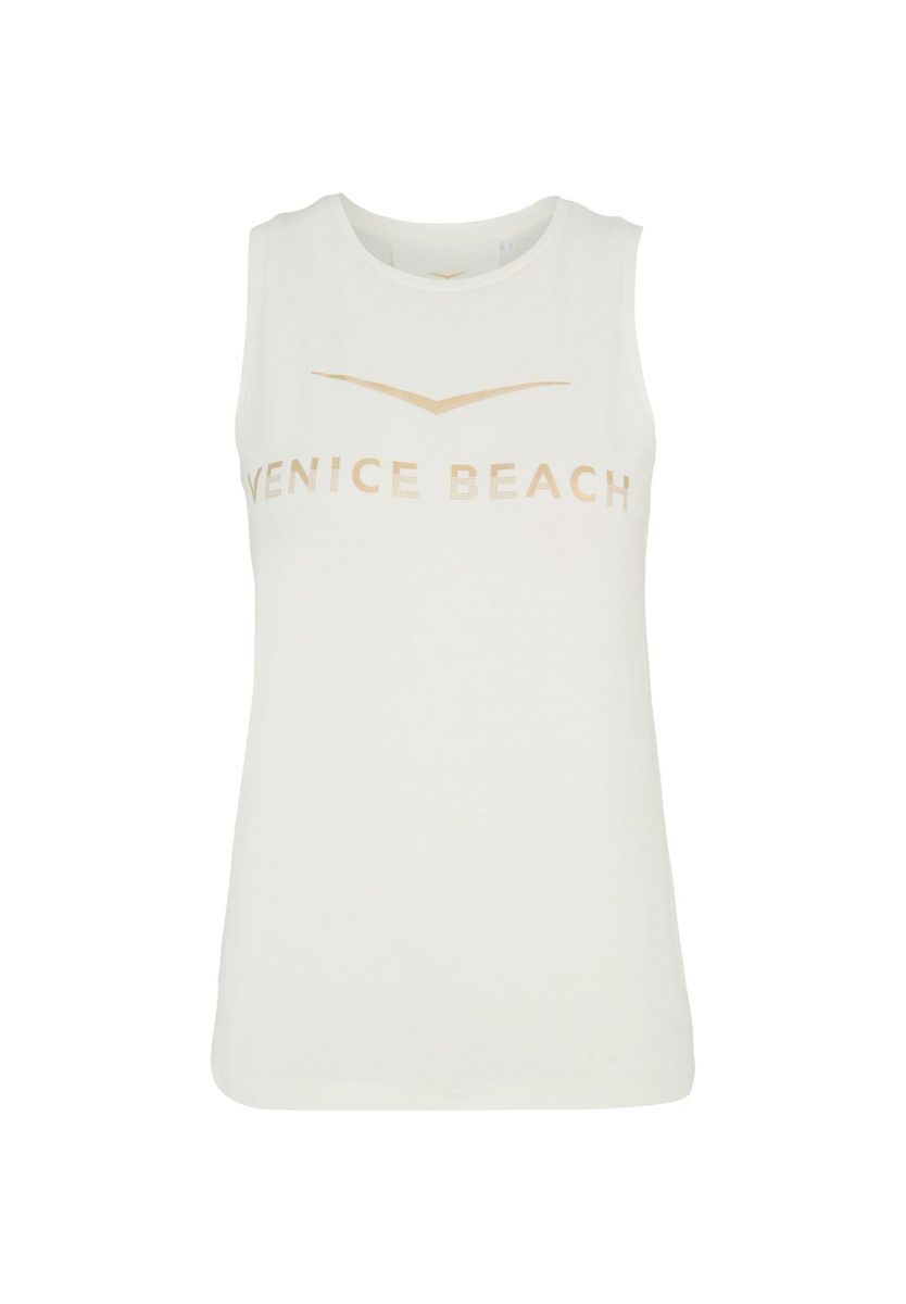 Weißes 'Venice Beach' Tanktop mit Grafik