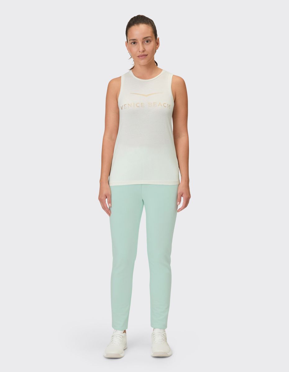 Weißes 'Venice Beach' Tanktop mit Grafik