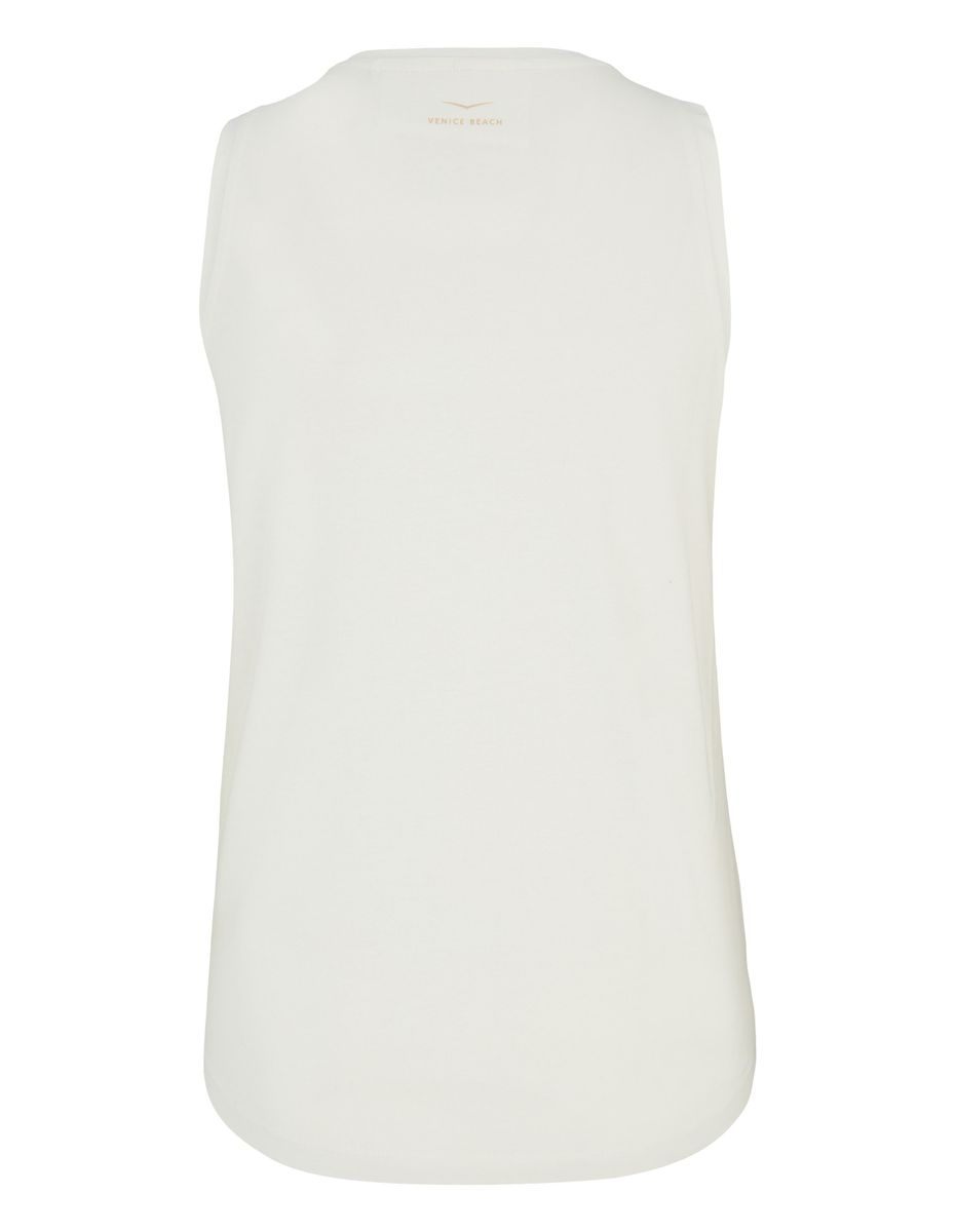 Weißes 'Venice Beach' Tanktop mit Grafik