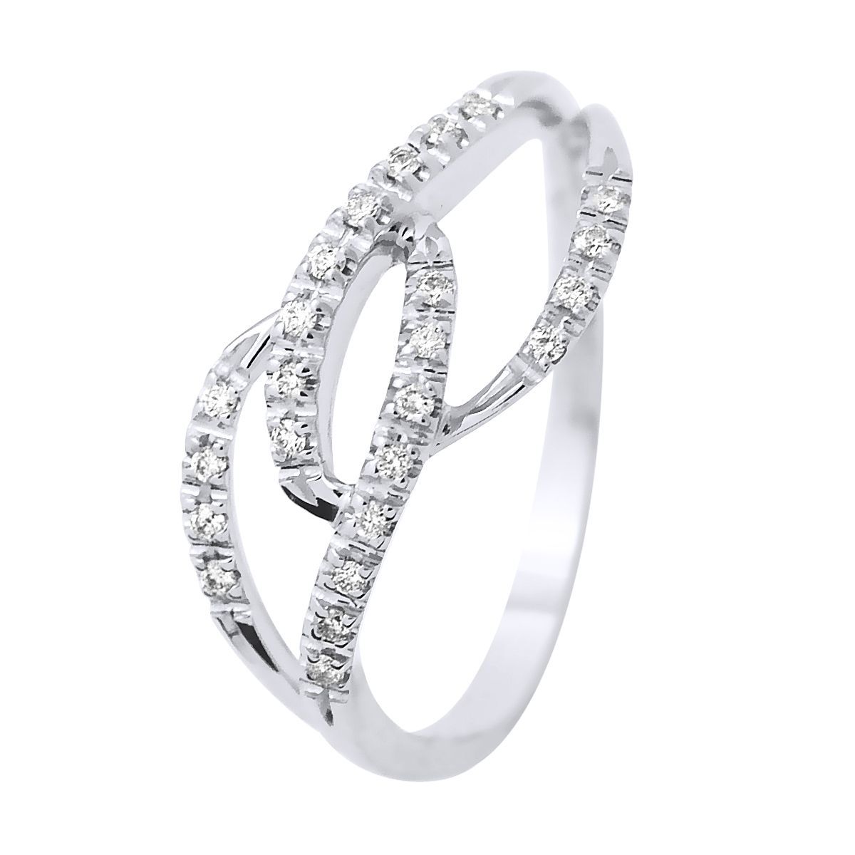 Eleganter verschlungener Diamantring