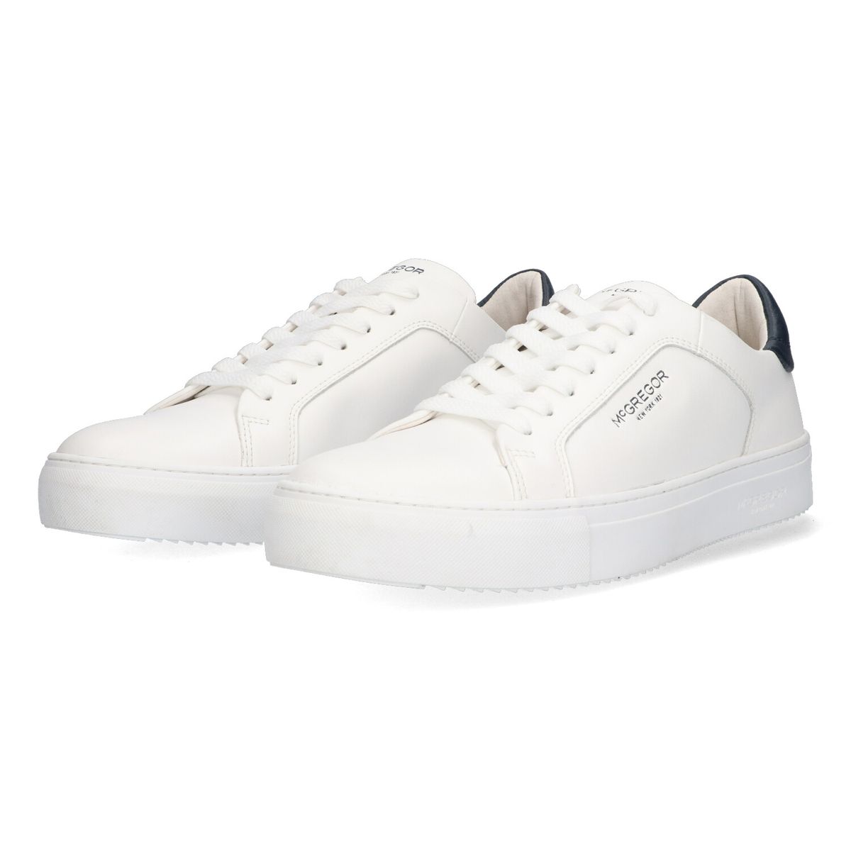 Klassische Leder-Sneaker mit Kontrastferse