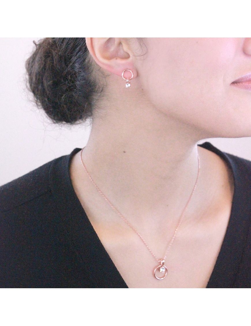 Minimalistisches Roségold-Kristall-Set