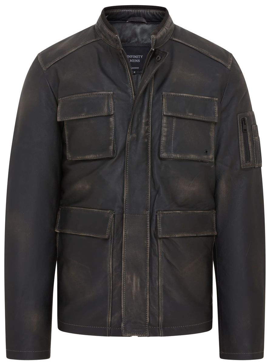 Herren Vintage Safari-Jacke aus Leder