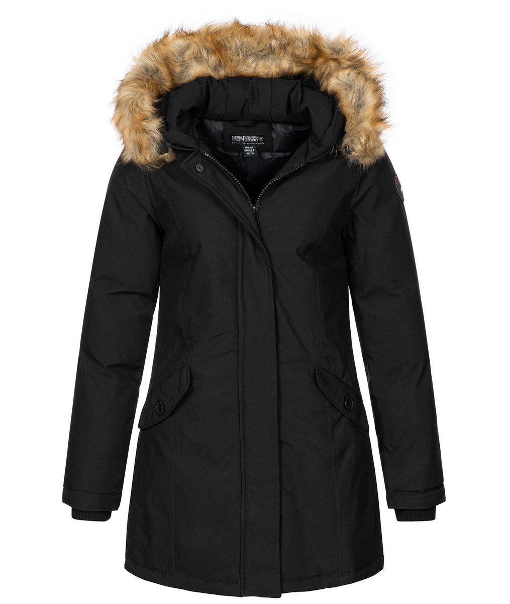 Winterparka mit Kapuze und Kunstfell