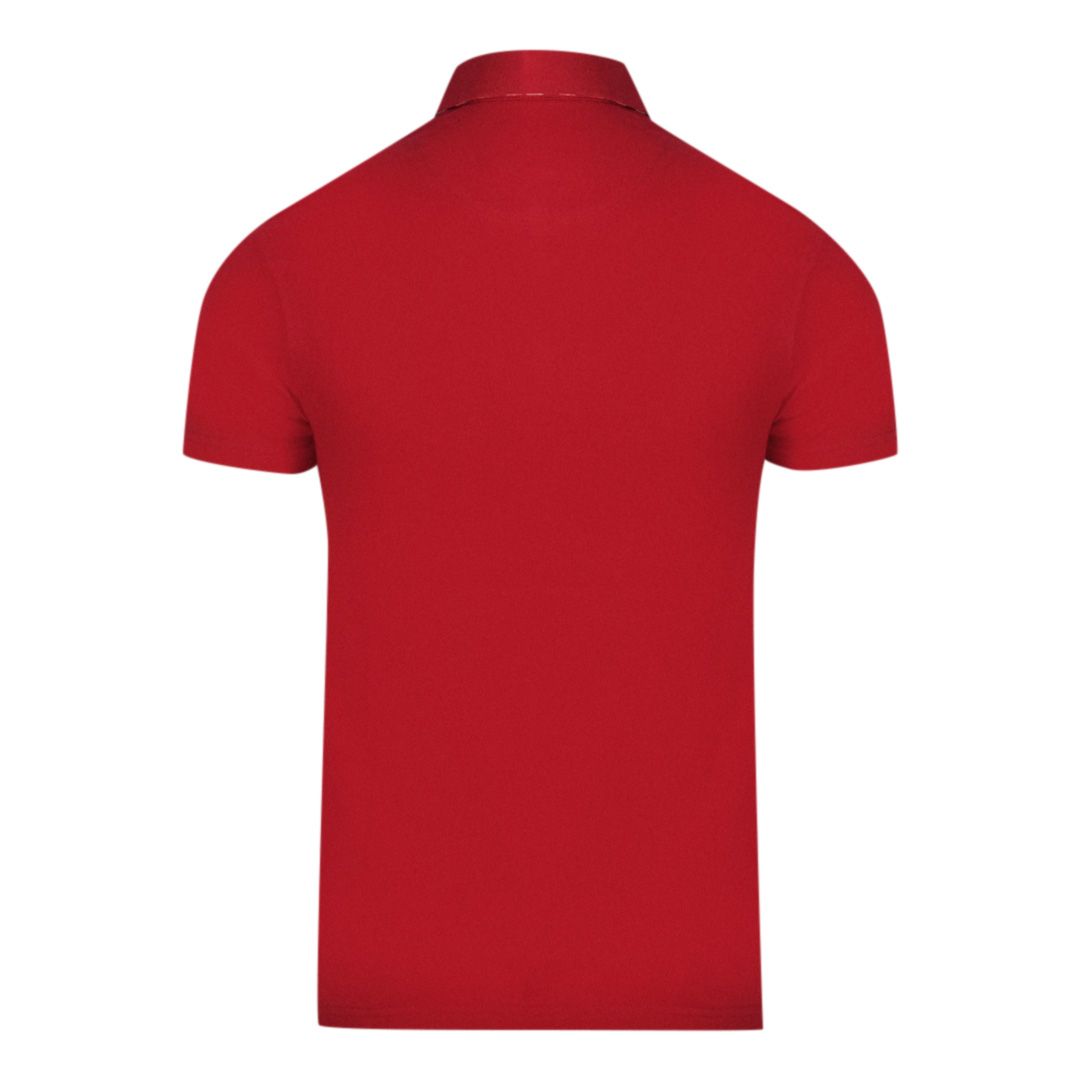 Kurzärmliges Poloshirt mit Wappen-Stickerei