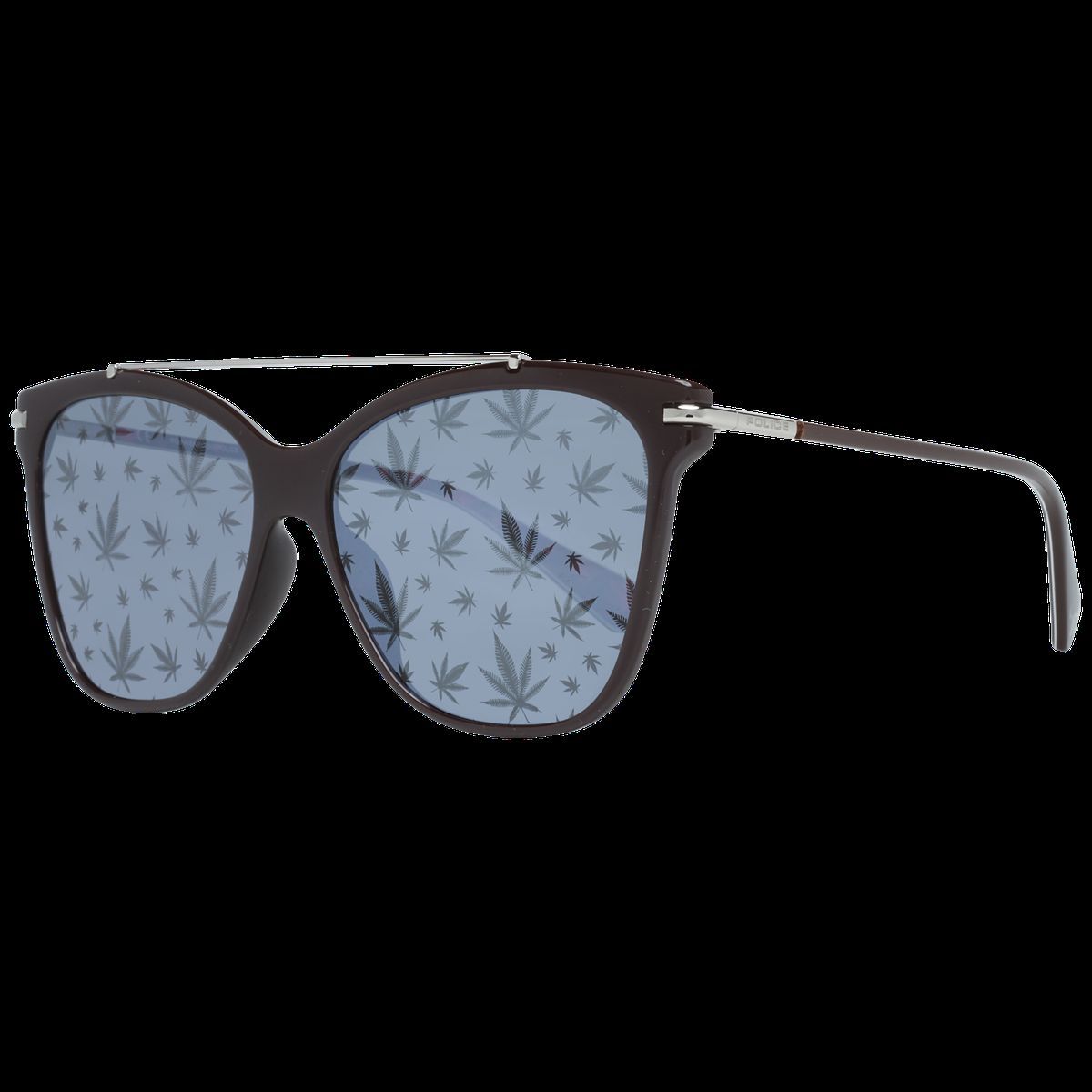 Sonnenbrille mit Schmetterlingsrahmen und gemusterten Gläsern