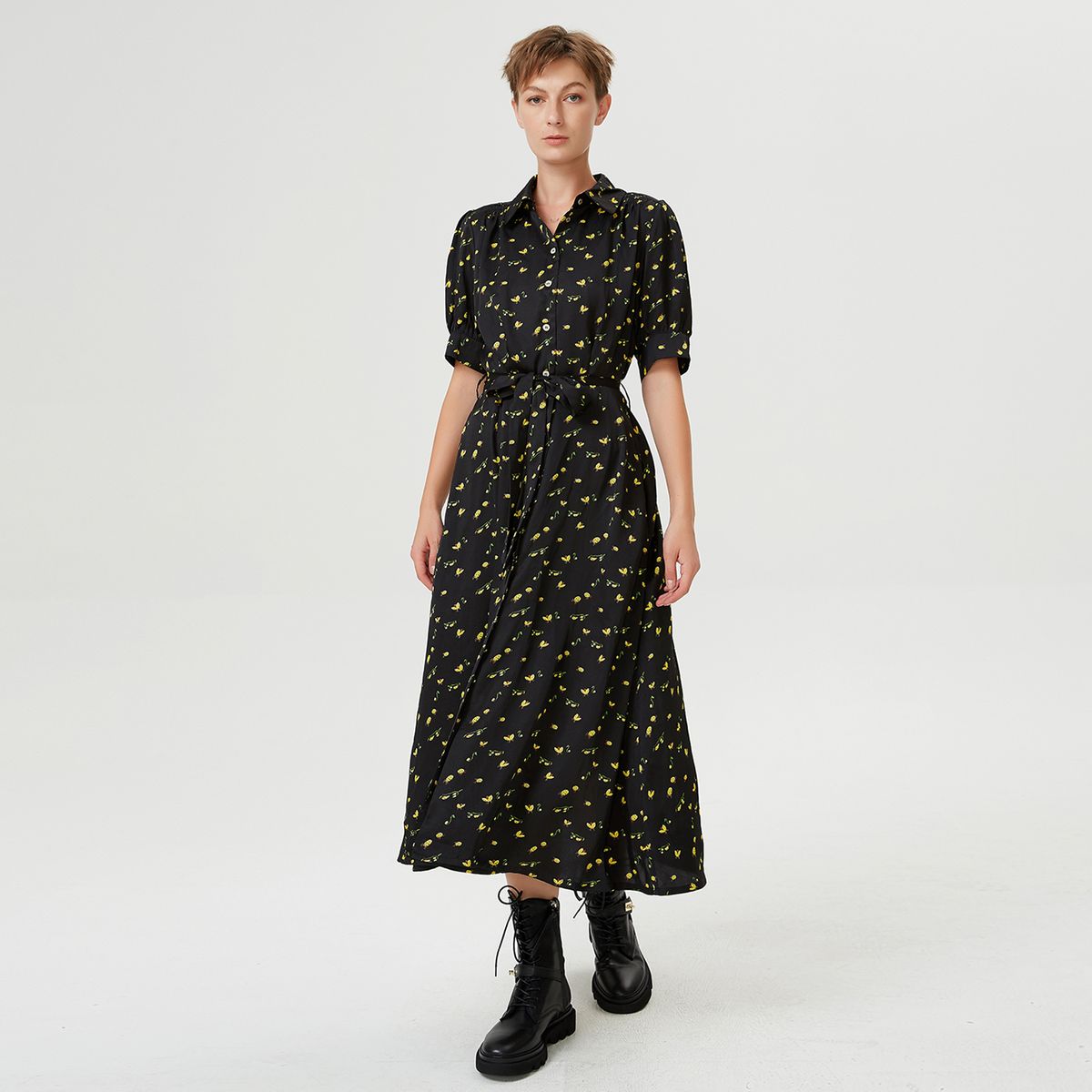 Hemdkleid mit Marienkäfer-Print