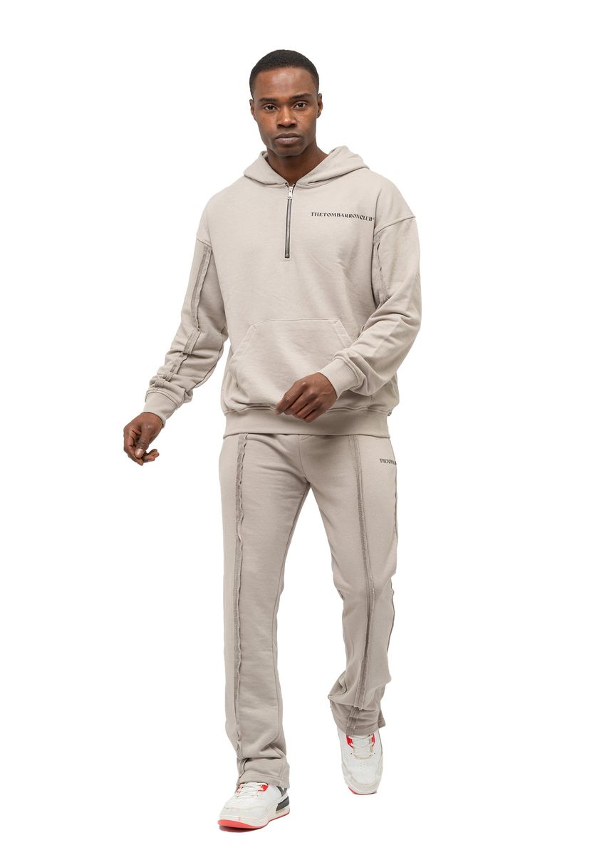 Herren Trainingsanzug Set mit Viertelreißverschluss, Oversize