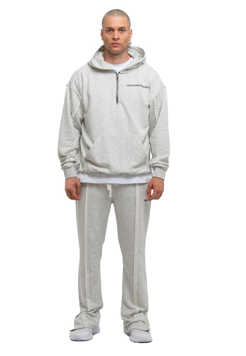 Herren Trainingsanzug Set mit Viertelreißverschluss, Oversize