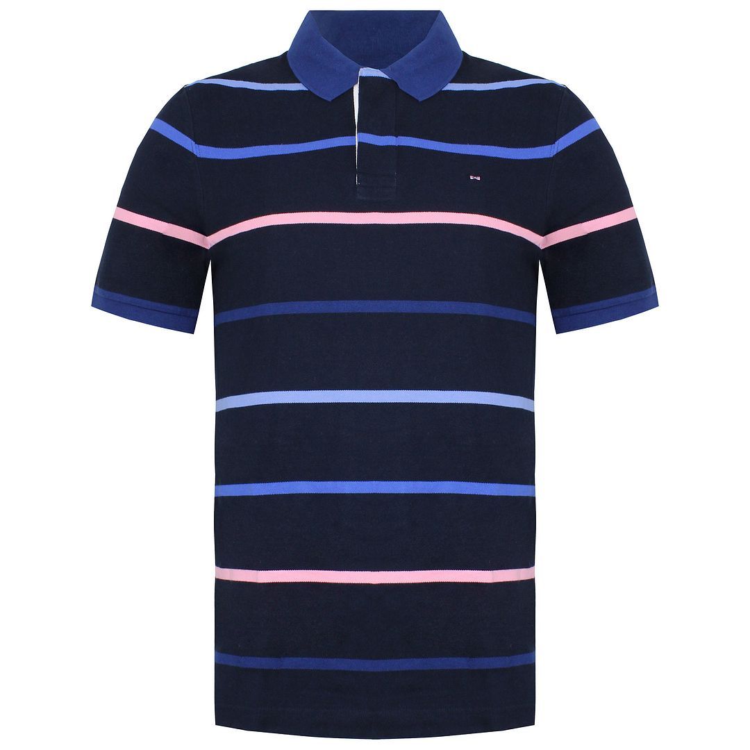 Gestreiftes Baumwoll-Piqué-Poloshirt
