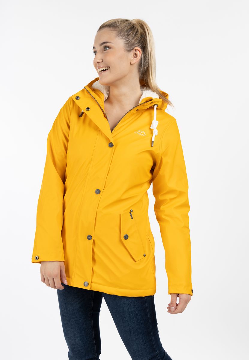 Outdoor-Regenjacke mit weichem Teddyfutter