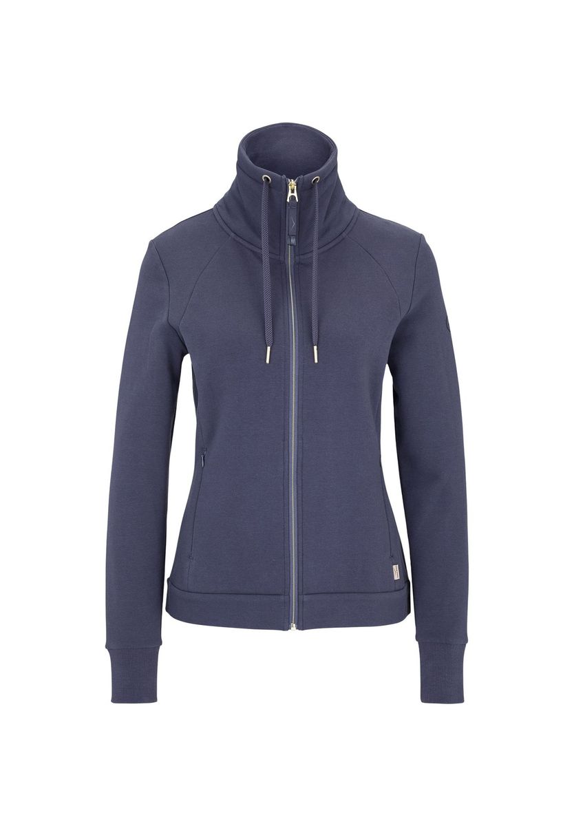 Damen Sweatshirt mit hohem Kragen und Reißverschluss