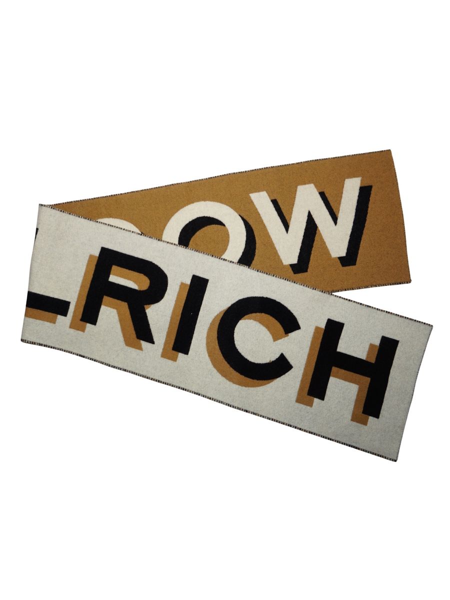 Markanter Jacquard-Schal mit Intarsien-Logo