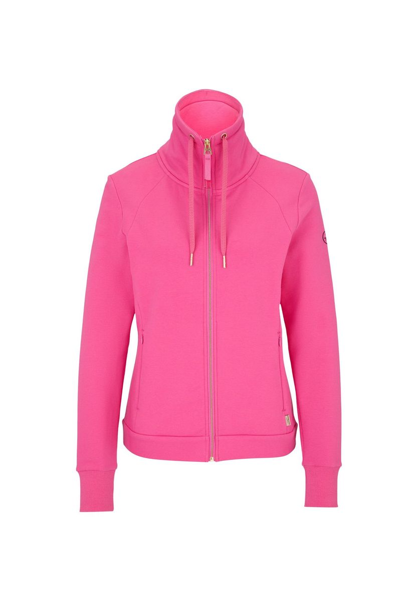 Sweatjacke mit Stehkragen und Reißverschluss