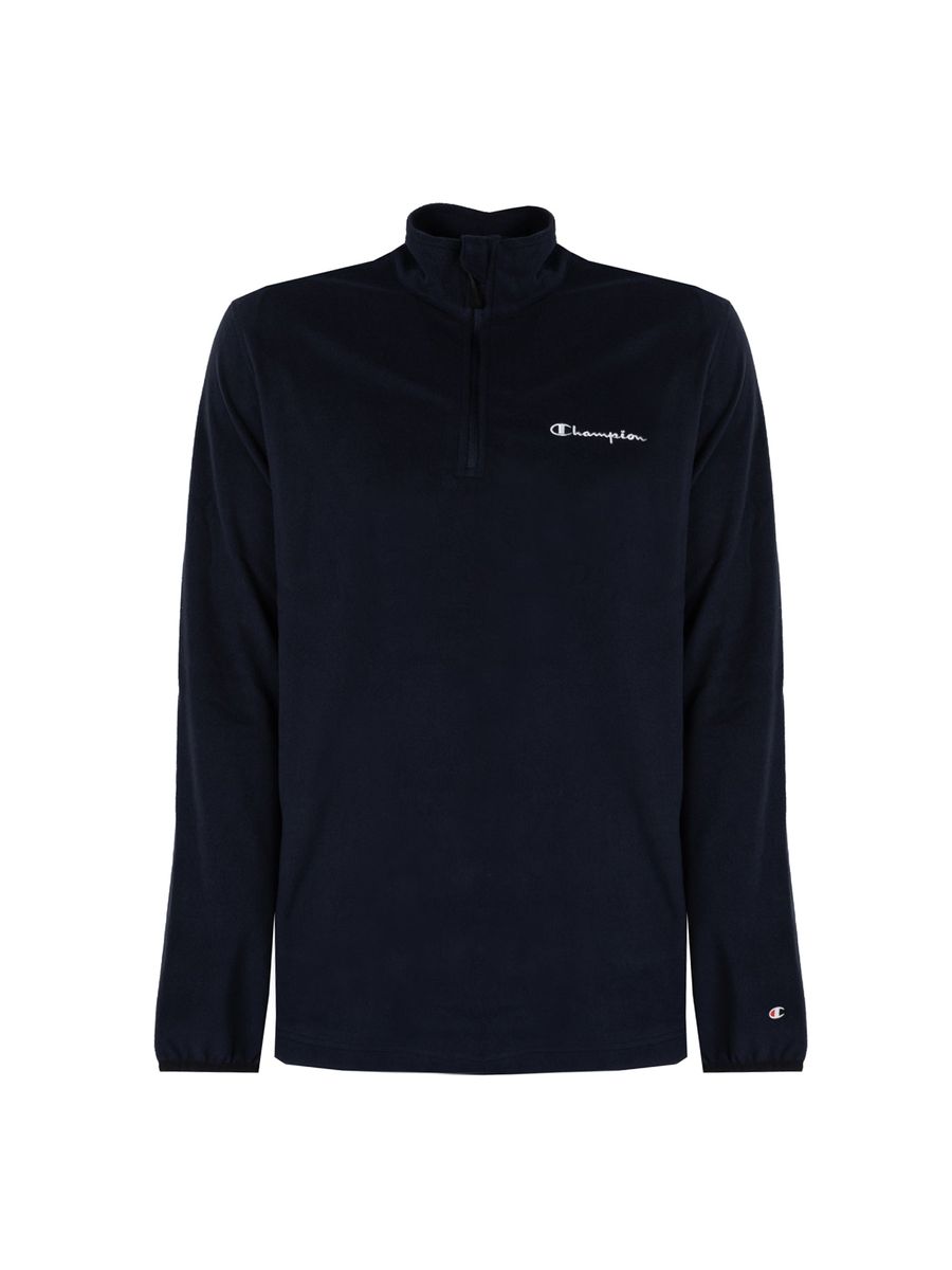 Herren Marineblaues Fleece-Sweatshirt mit halbem Reißverschluss