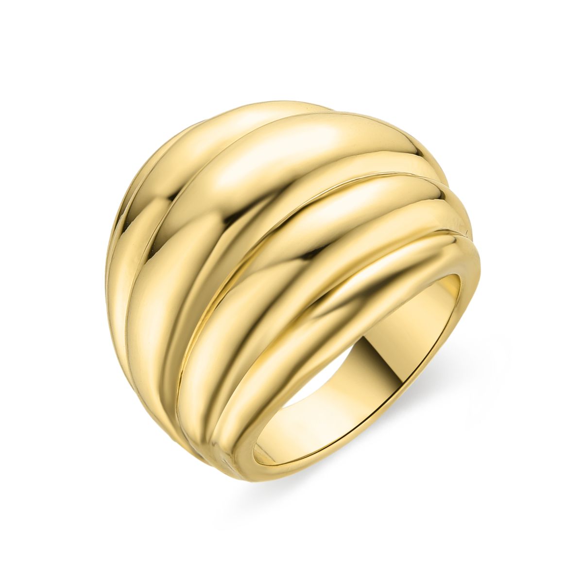 Rillierter Dome-Statement-Ring