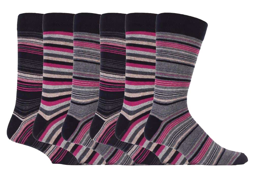 Gestreifte Herrensocken aus Baumwollmischung