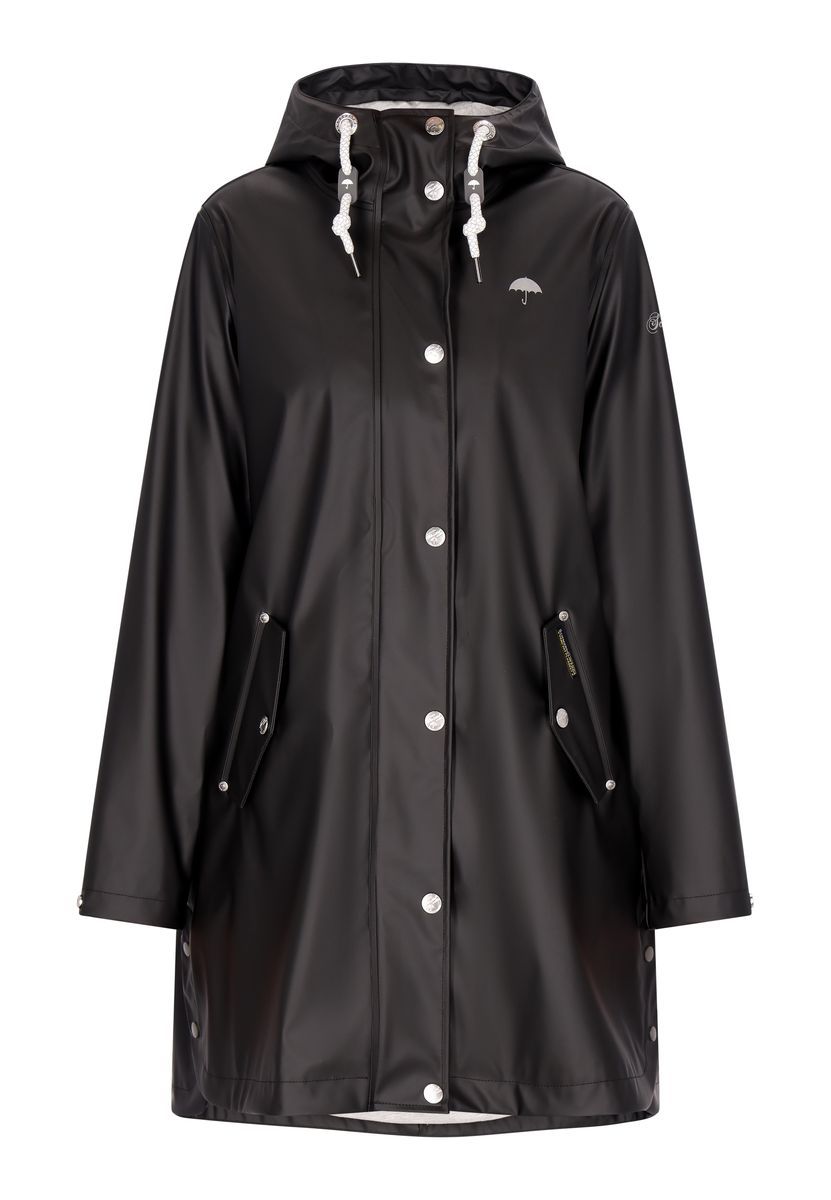 Schmuddelwedda Regenmantel Damen schwarz