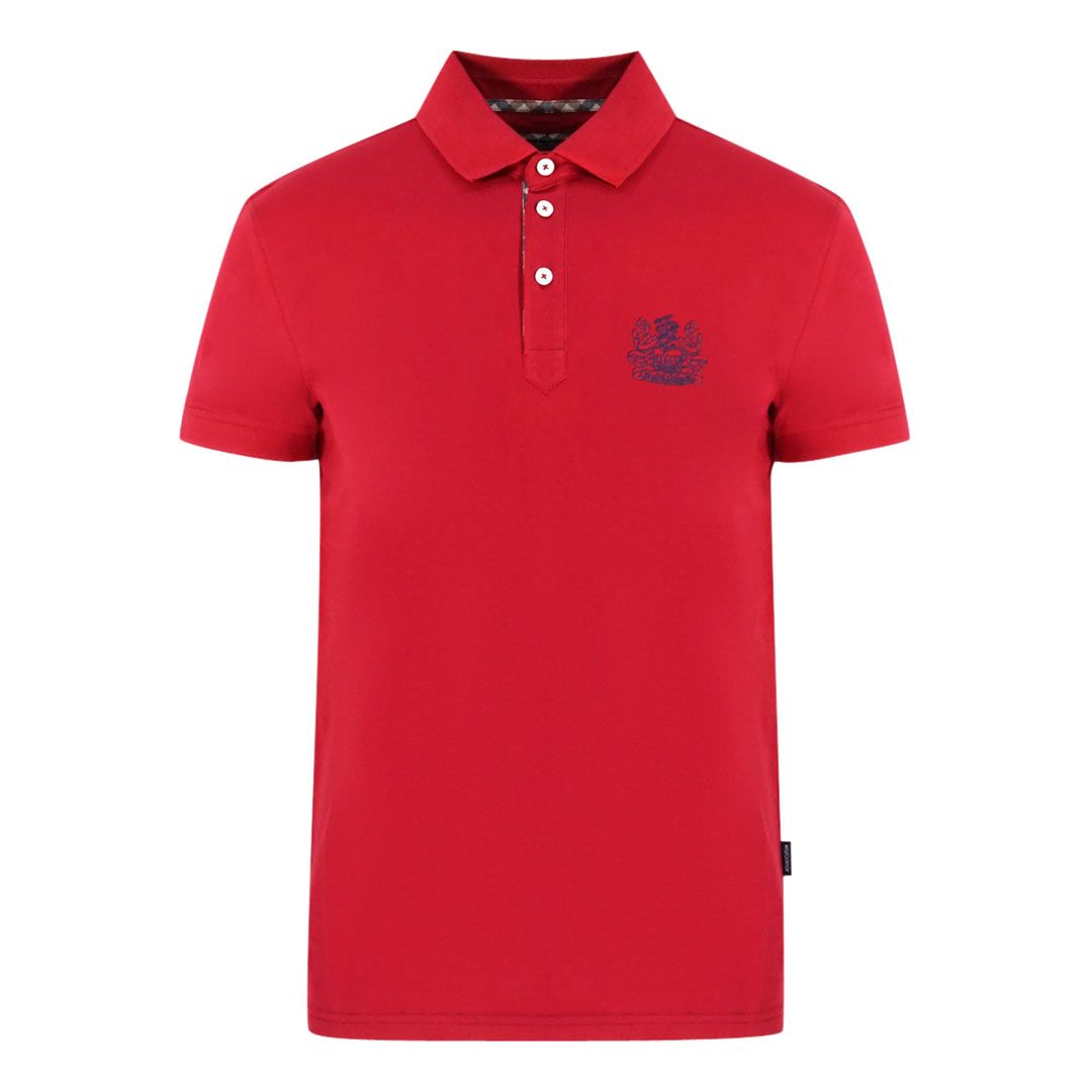 Klassisches rotes Poloshirt mit Logo