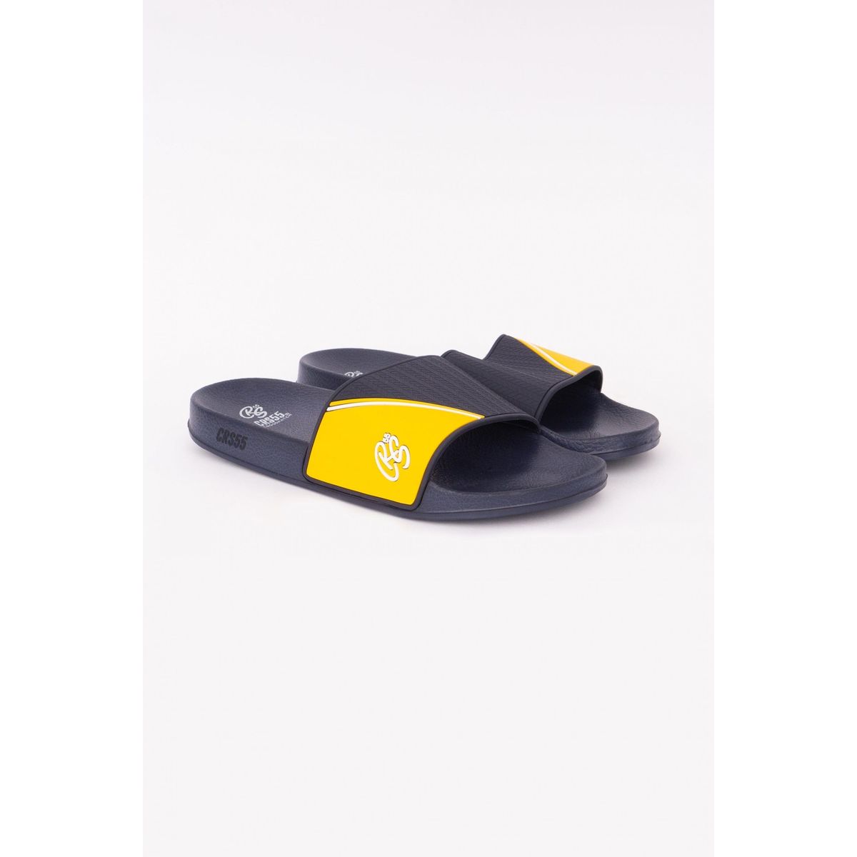 Herren Badesandale Marineblau und Gelb