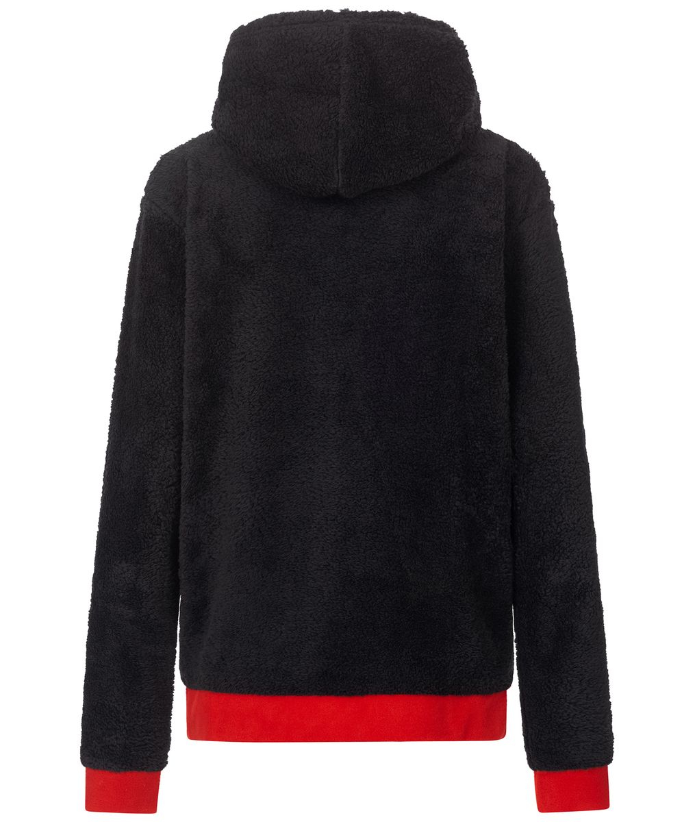 Gemütlicher Teddy-Fleece Kontrast-Hoodie