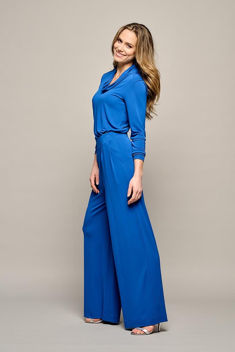 Hoch taillierte Palazzo-Hose mit weitem Bein